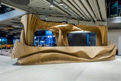 Custom design Reception Area in Plywood for office, museum, airport, hotel lobby