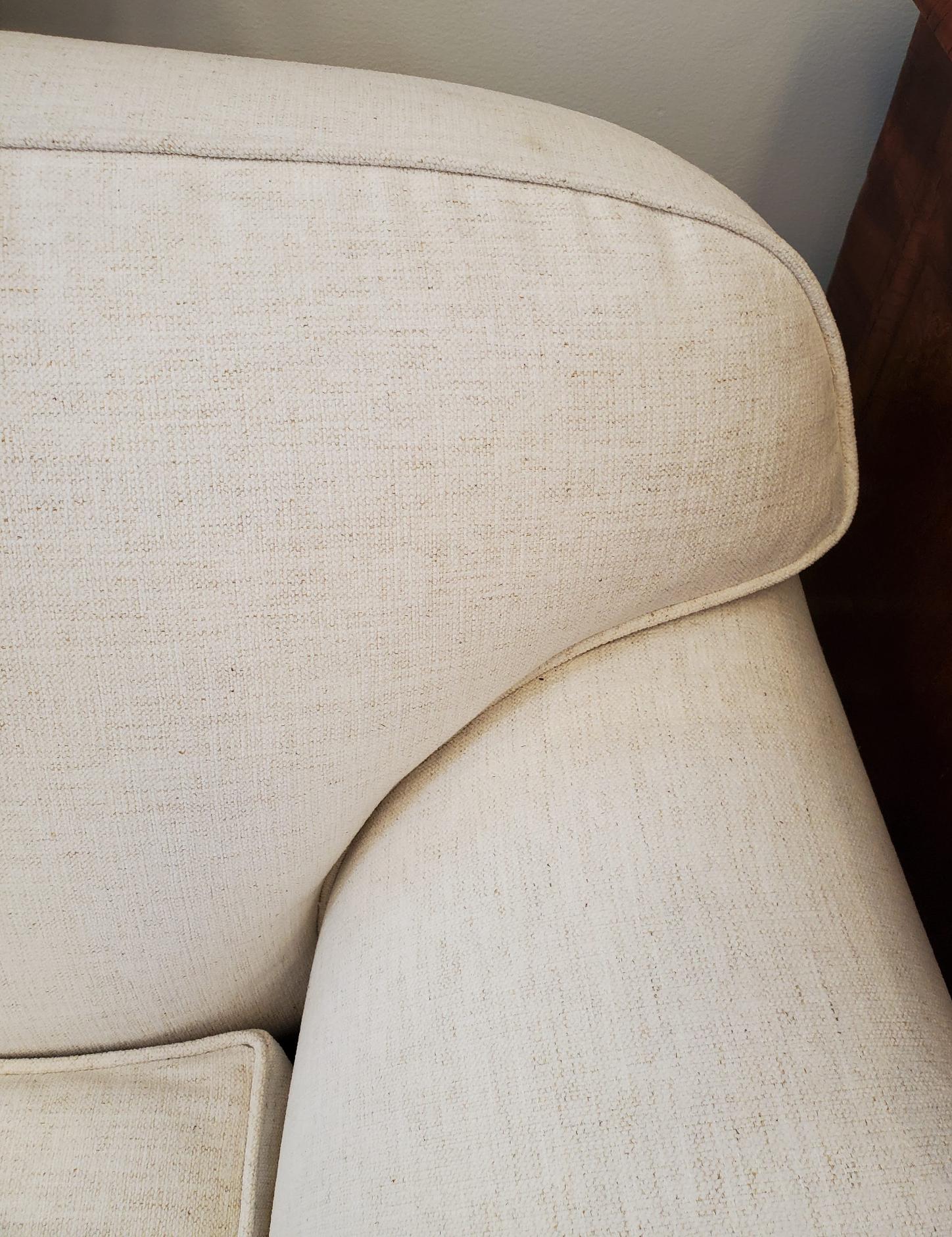 Custom Designed Georgian Style Sofa with White Crypton Upholstery 3