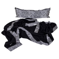 Antique Custom Designed Luxury 100% Merino Wool Emilie King Blanket with Body Pillow