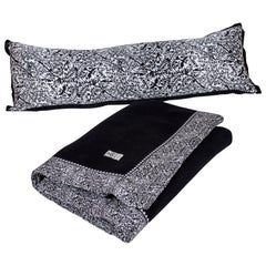 Used Custom Designed Luxury 100% Merino Wool Emilie King Blanket with Body Pillow
