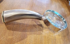 19th Century English Magnifying Glass made with Stag Horn Cutlery Handle