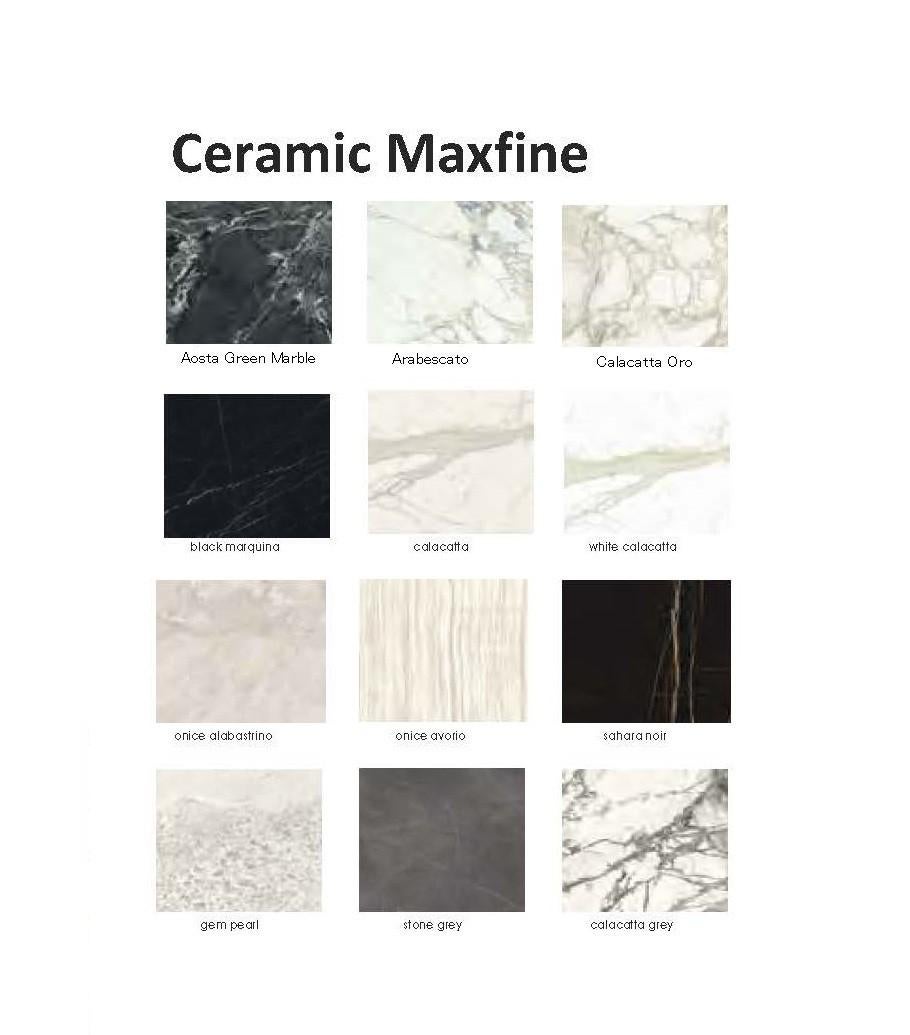Credenza di design personalizzata con laccatura in palissandro e piano in ceramica Breccia Medicea in vendita 4
