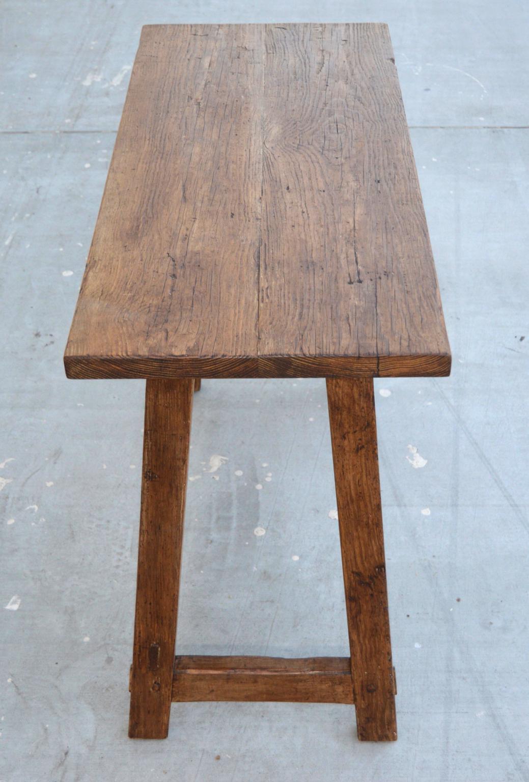 Primitive Custom Desk or Writing Table Made from Reclaimed Pine