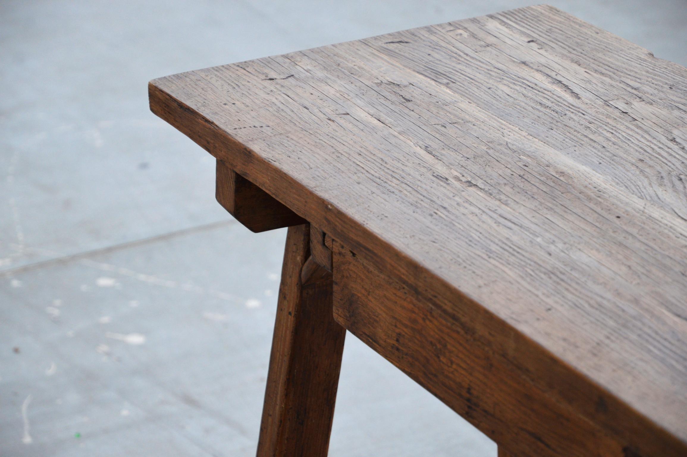 Agnes Desk or Writing Table Made from Reclaimed Pine (custom) In Excellent Condition For Sale In Los Angeles, CA