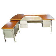 Scrivania personalizzata con credenza di Gordon Bunshaft per General Fireproofing Company