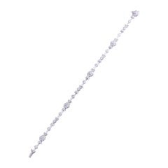 Maßgefertigtes Diamant-Gold-Blumen-Tennisarmband