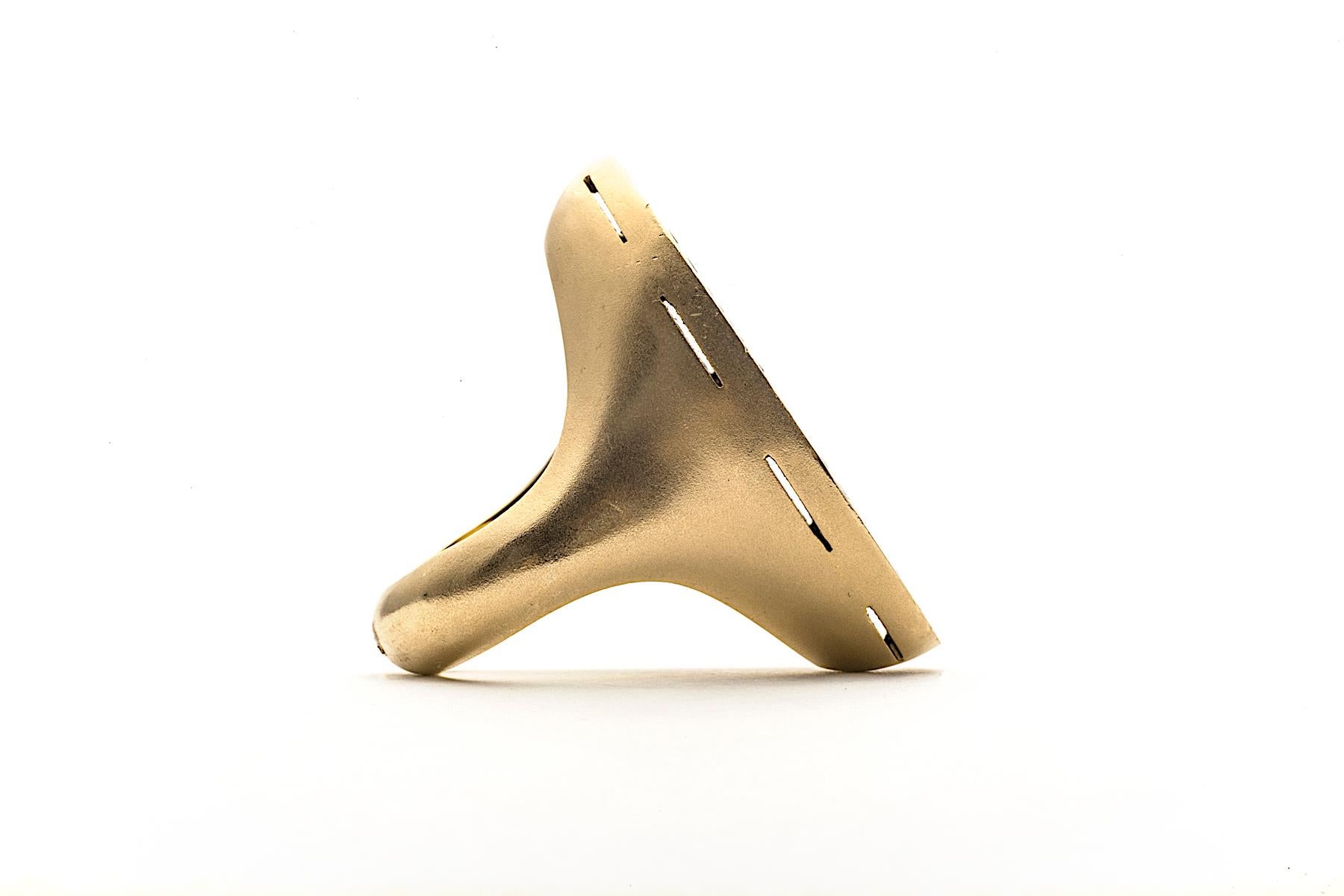 Round Cut Custom Diamond Gold Signet Ring
