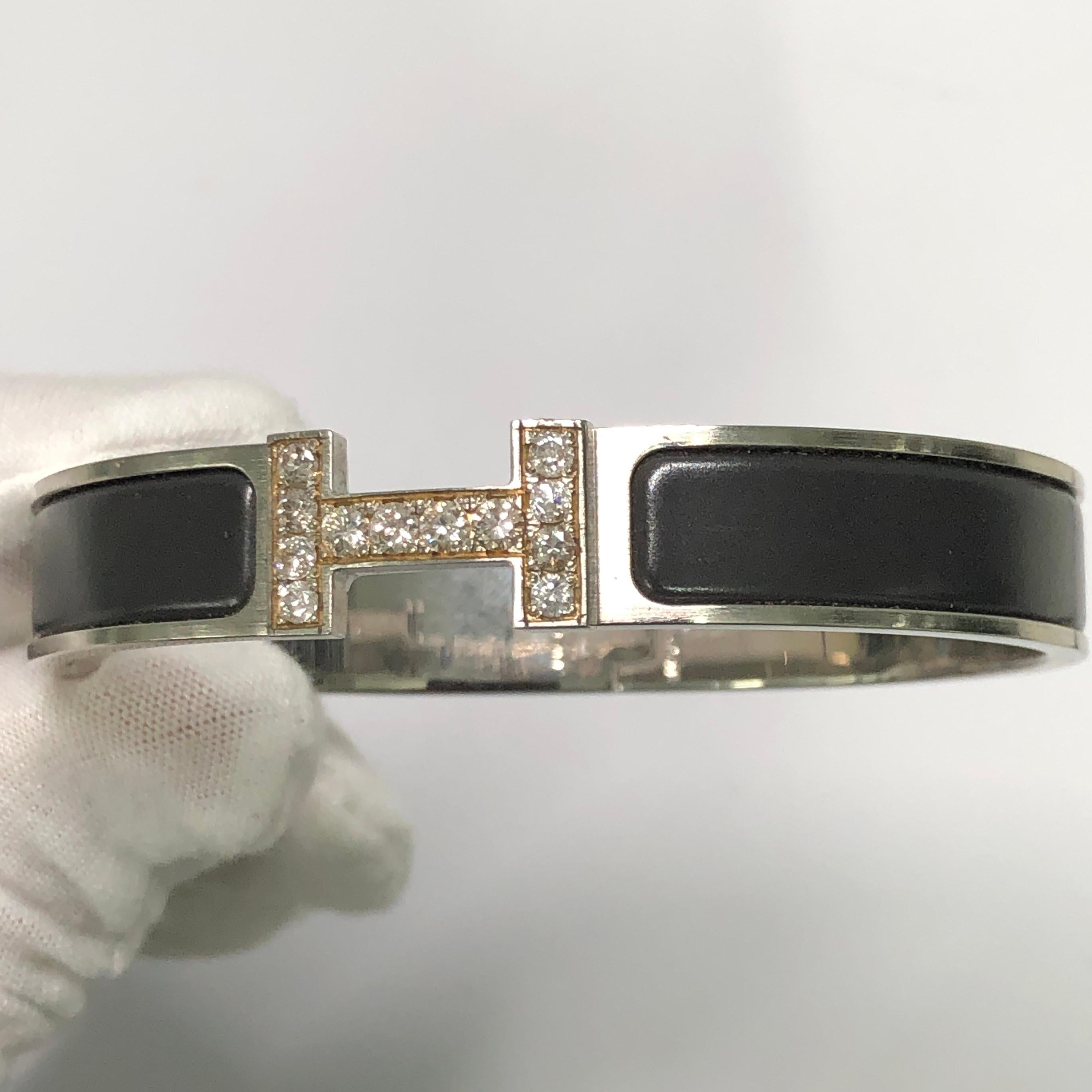black hermes braclet