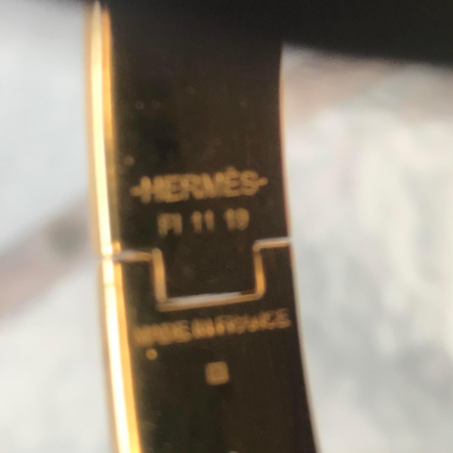 Bracelet diamant Hermes Clic H émail GM France 2