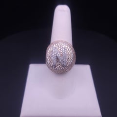 Custom Diamond Pavé Monogram “N” Ring in 18K Yellow Gold