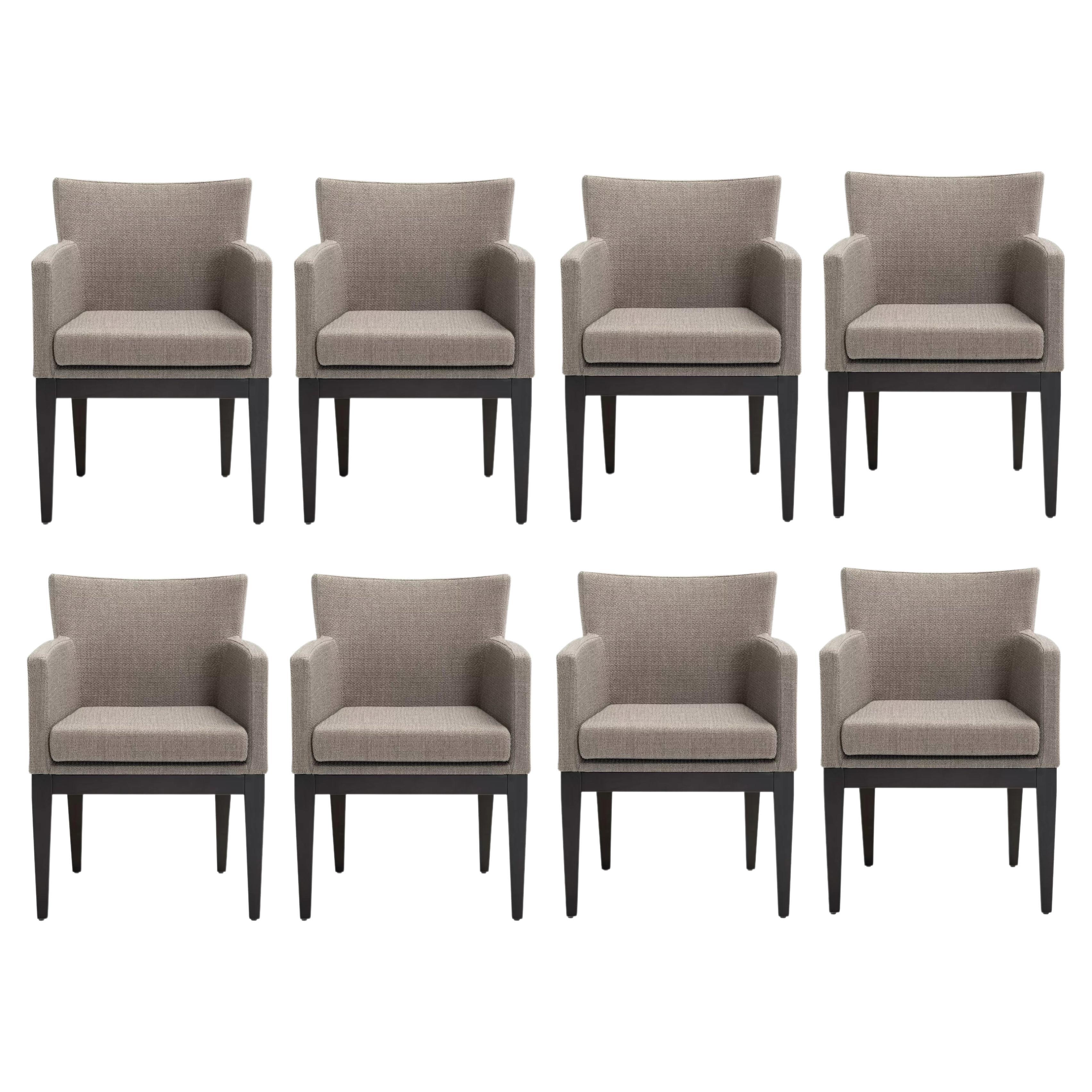 Upholstered armchair with a classic style. The body of contained dimensions and straight lines give the product a sober, measured and elegant look.
A contemporary classic, very versatile for a multitude of spaces. It is ideal for restaurants due to