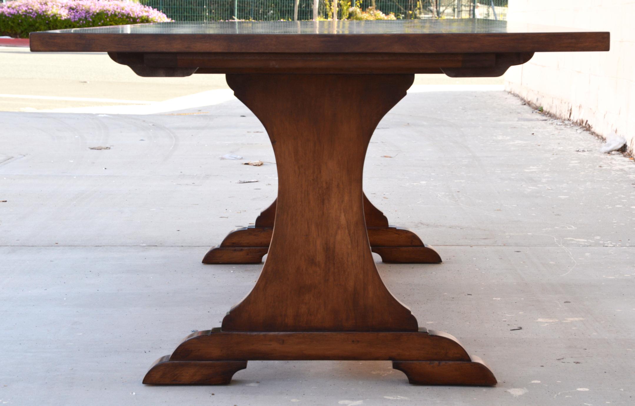 American Carina Dining Table in Dry Aged Walnut with Extensions (custom) For Sale