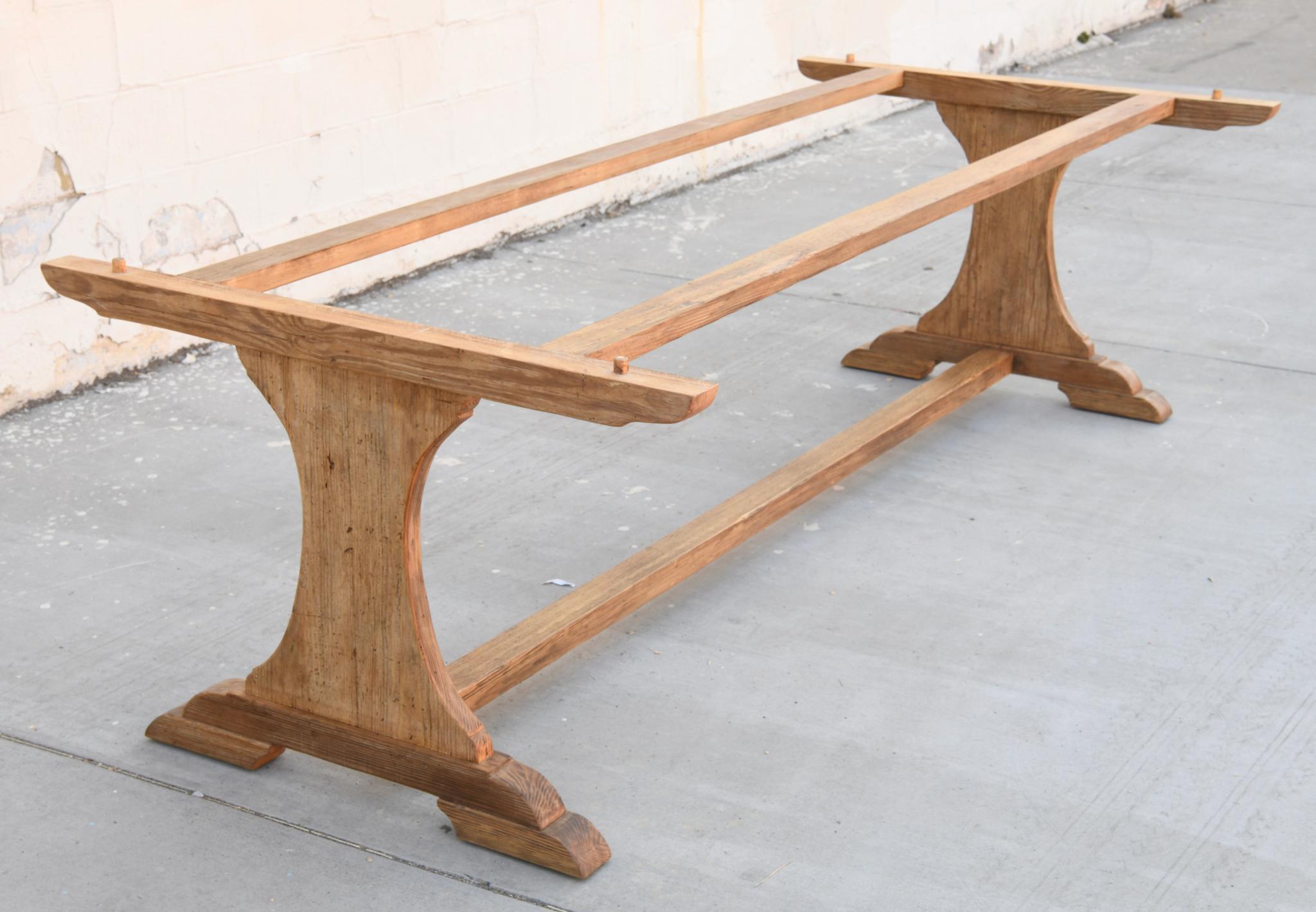 Hand-Crafted Carina Dining Table Made from Reclaimed Pine (custom) For Sale