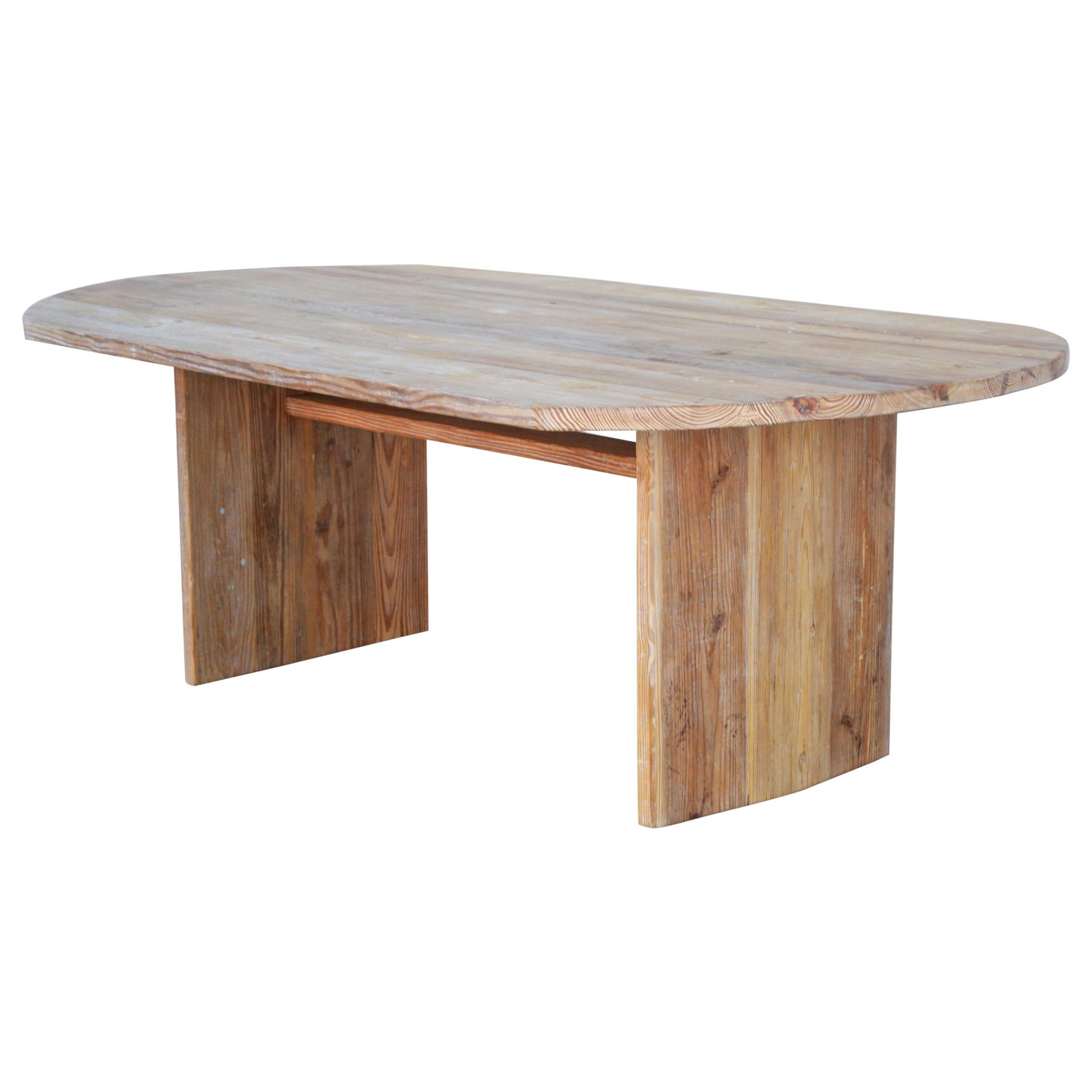 Custom Dining Table Made from Reclaimed Pine
