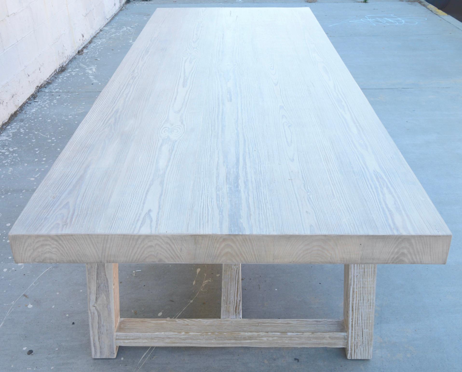 American Craftsman Custom Dining Table made from Reclaimed Pine, Made to Order by Petersen Antiques For Sale