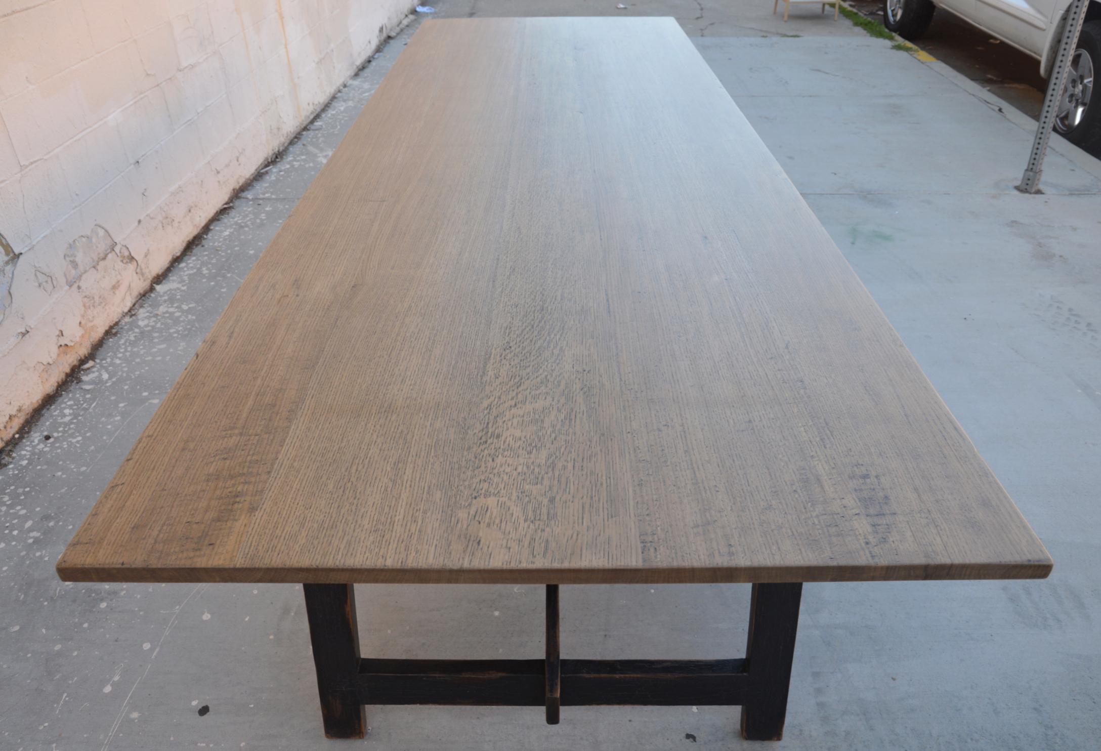 American Calla Dining Table Made from Rift Sawn Oak (Custom) For Sale