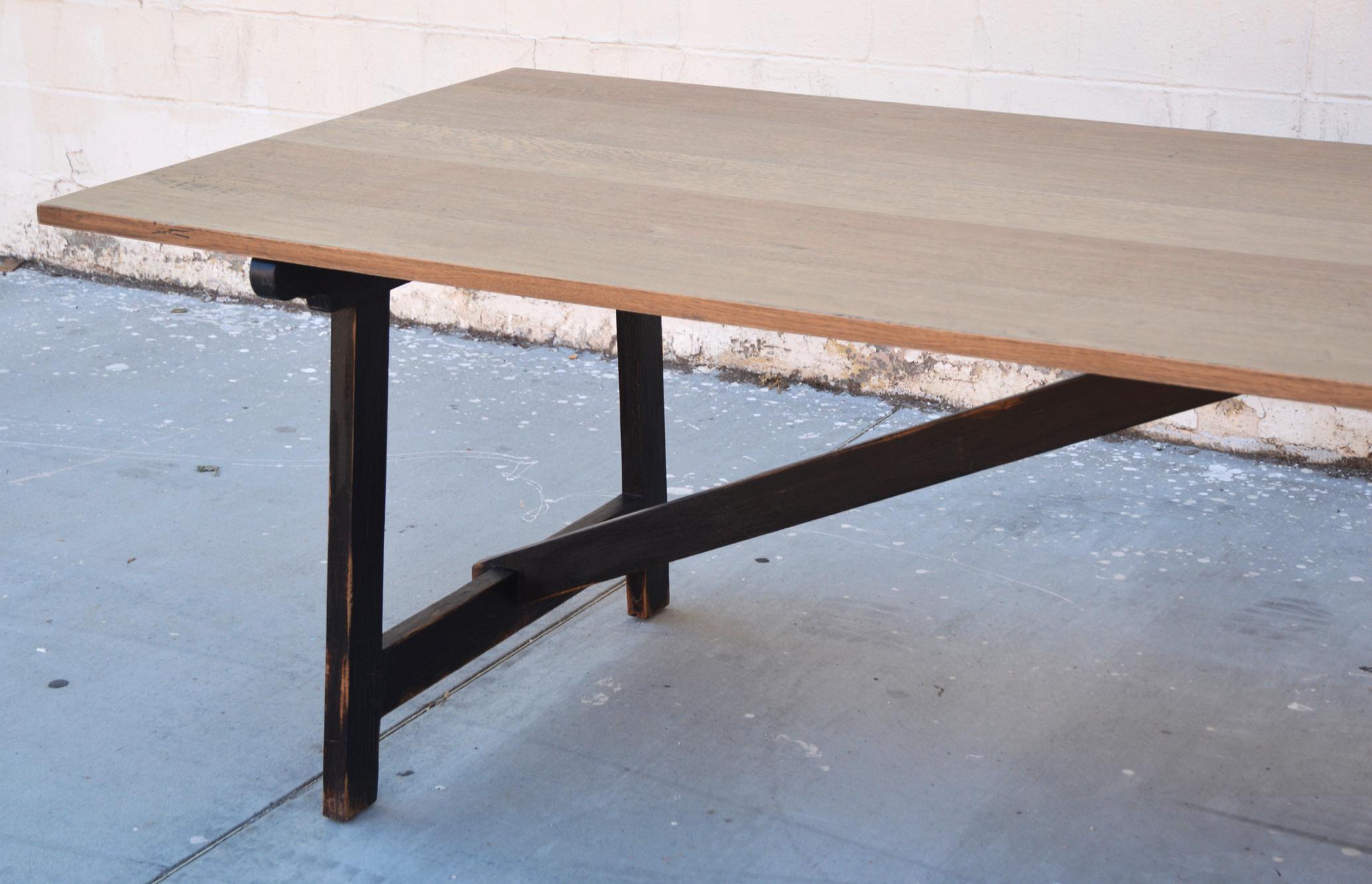 Calla Dining Table Made from Rift Sawn Oak (Custom) For Sale 1