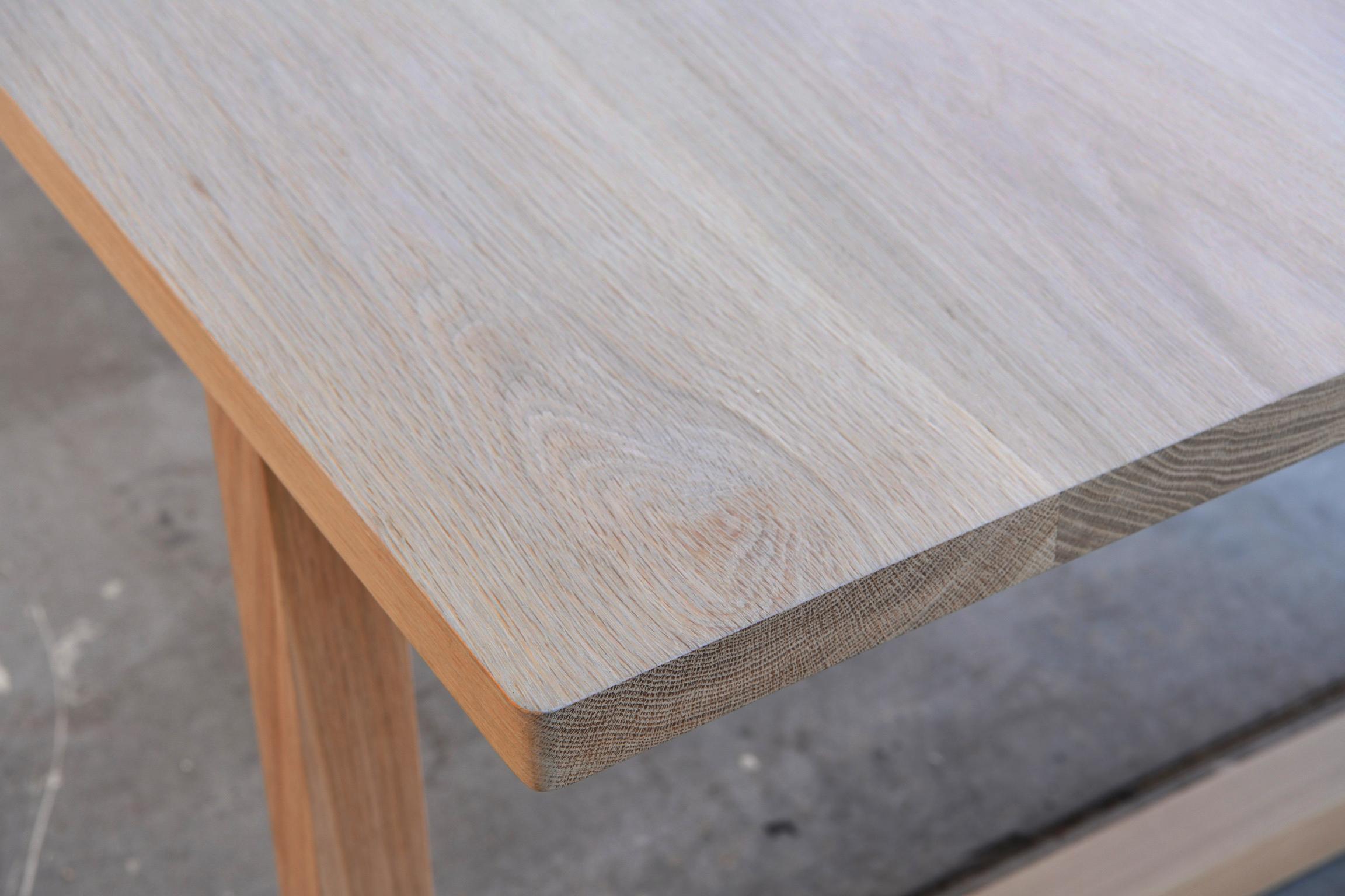 custom white oak dining table