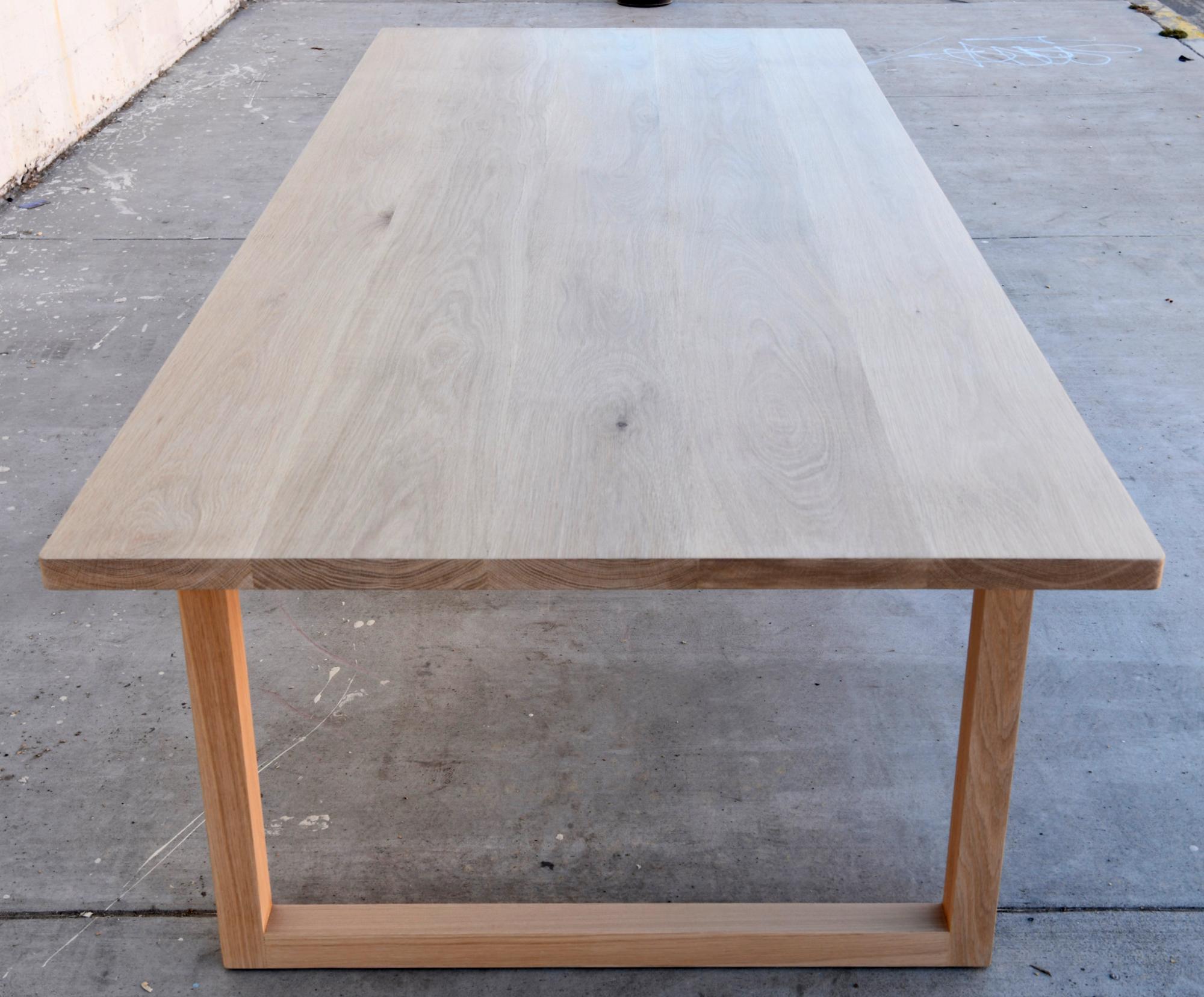 Modern Svea Dining Table Made from White Oak (custom) For Sale