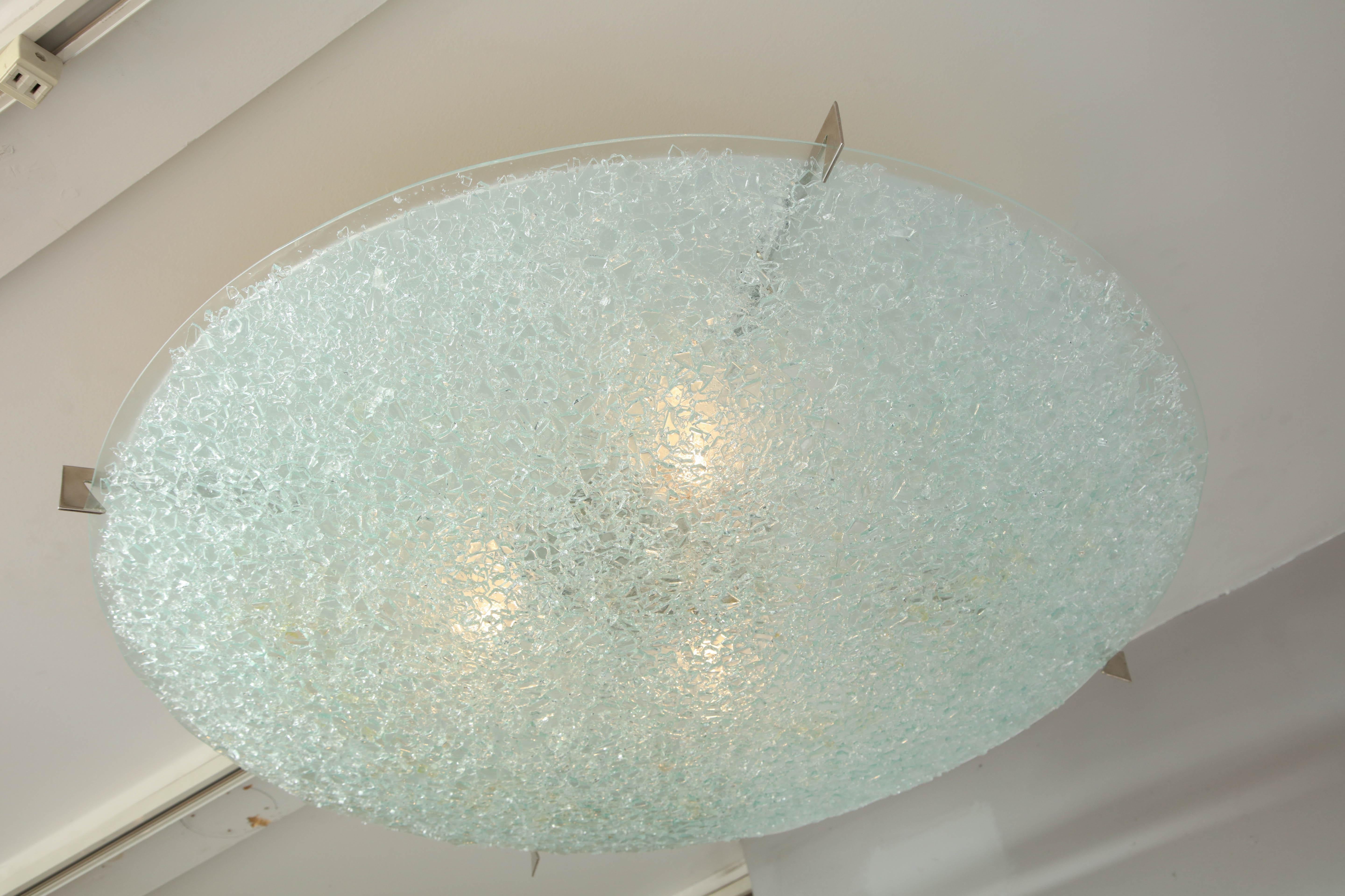 American Dome Glass Flush Mount Light Fixture