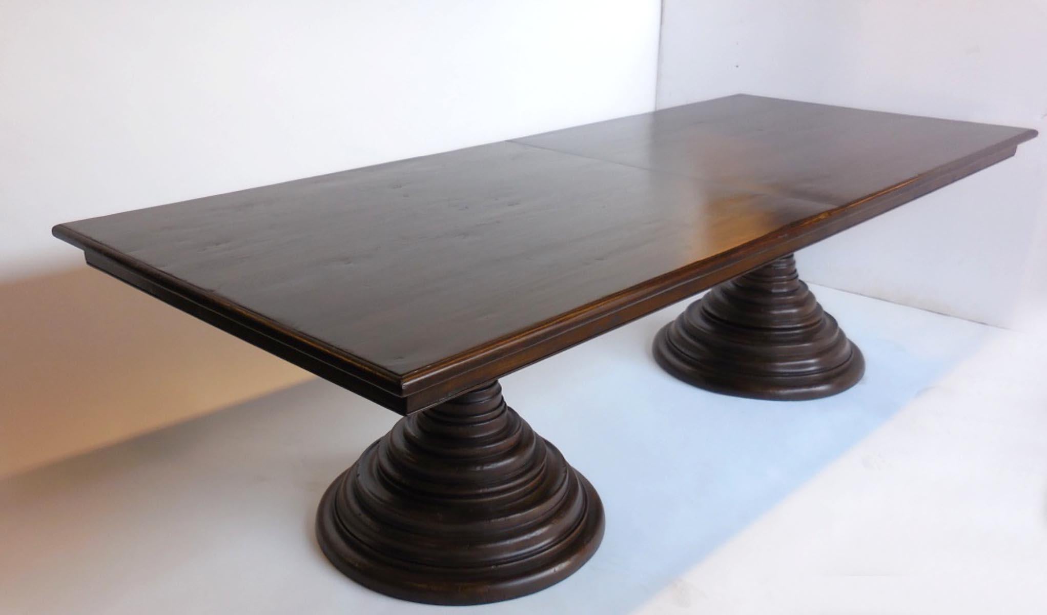double pedestal dining tables