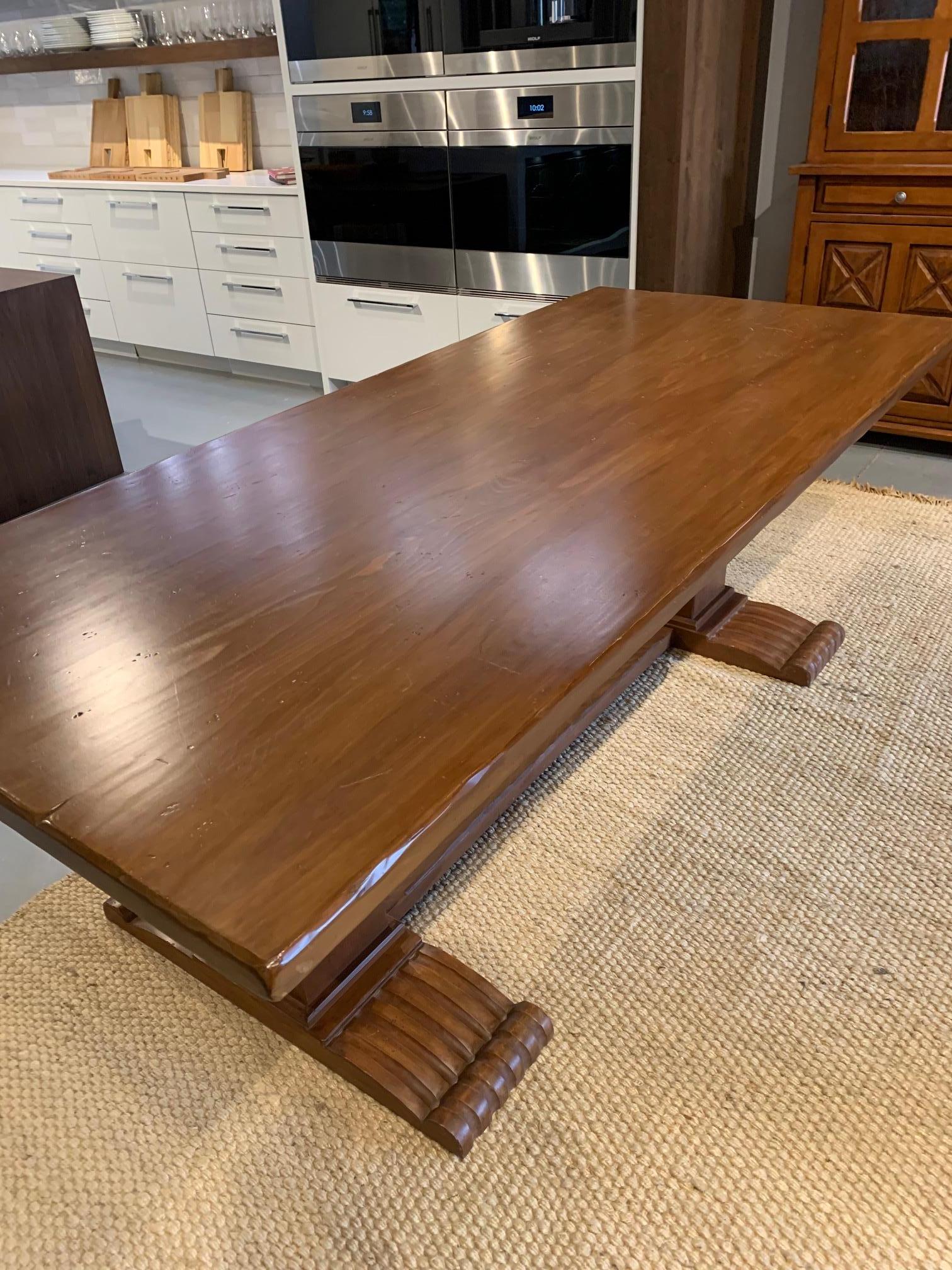 American Custom Double Pedestal Table For Sale