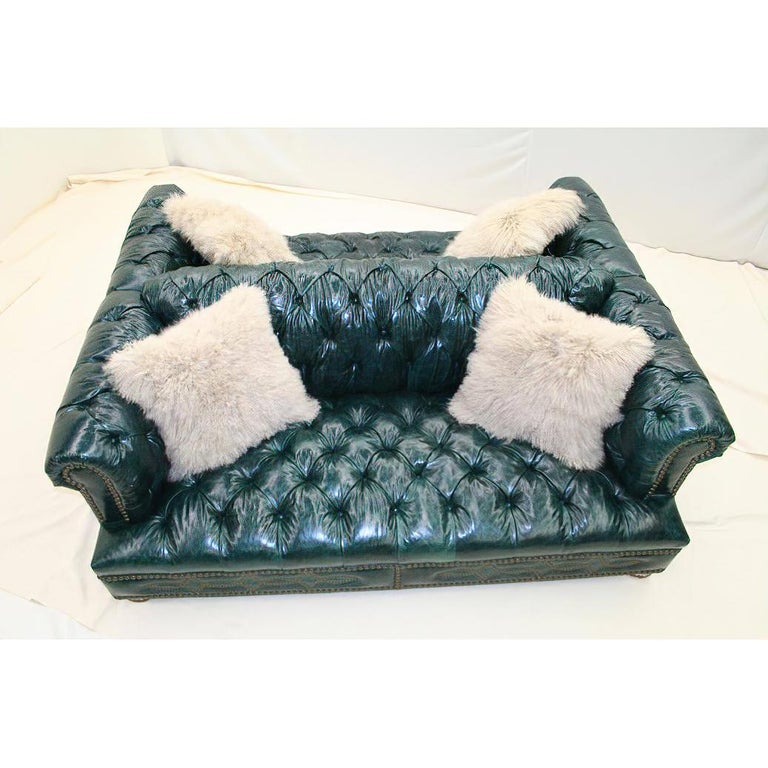 Custom Double Sided Chesterfield Sofa For Sale at 1stDibs