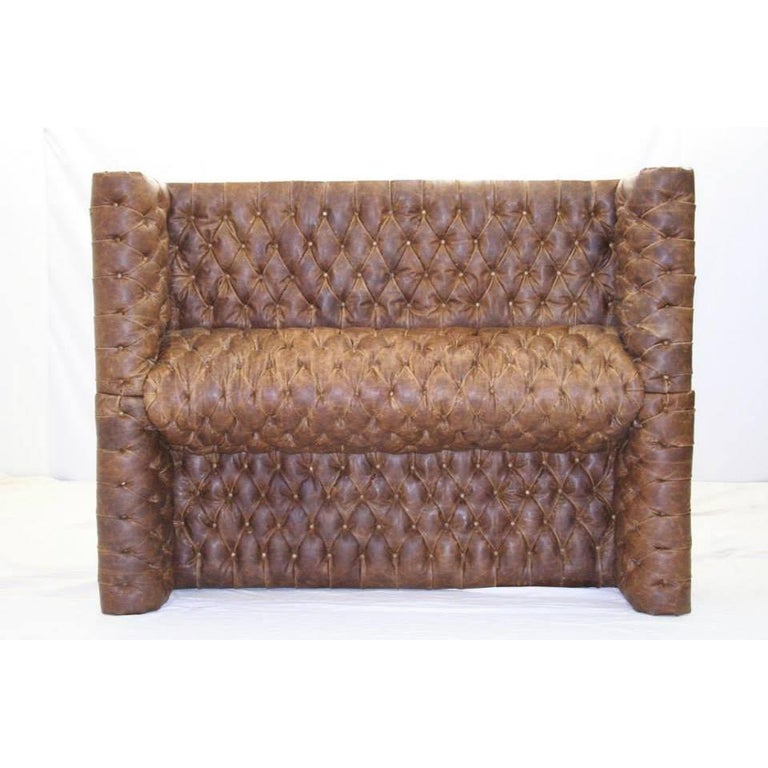 Custom Double Sided Chesterfield Sofa For Sale at 1stDibs