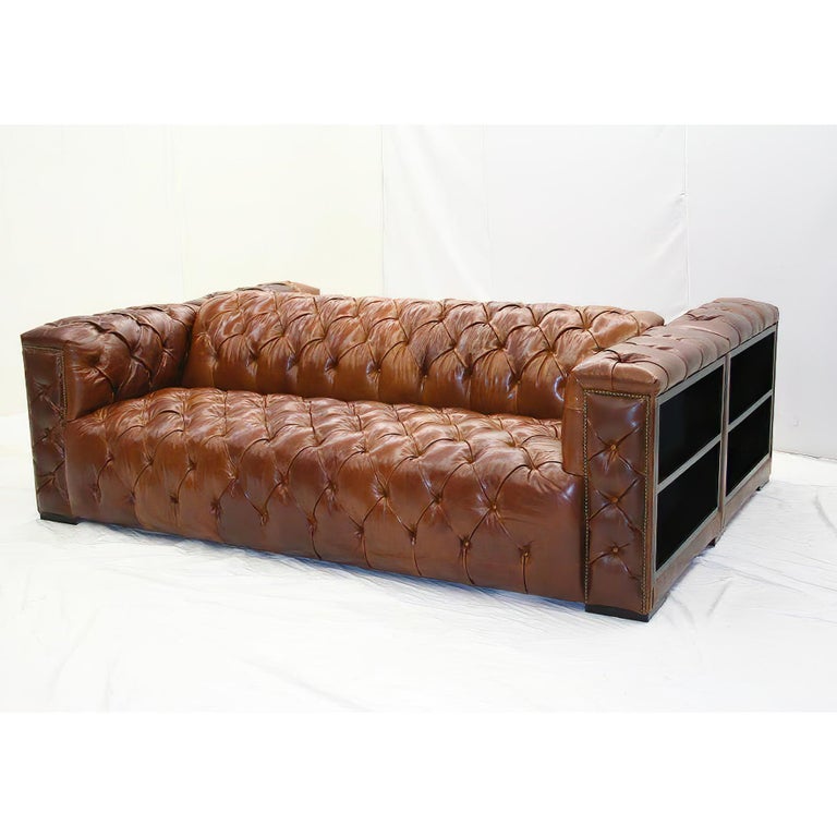 Custom Double Sided Chesterfield Sofa at 1stDibs