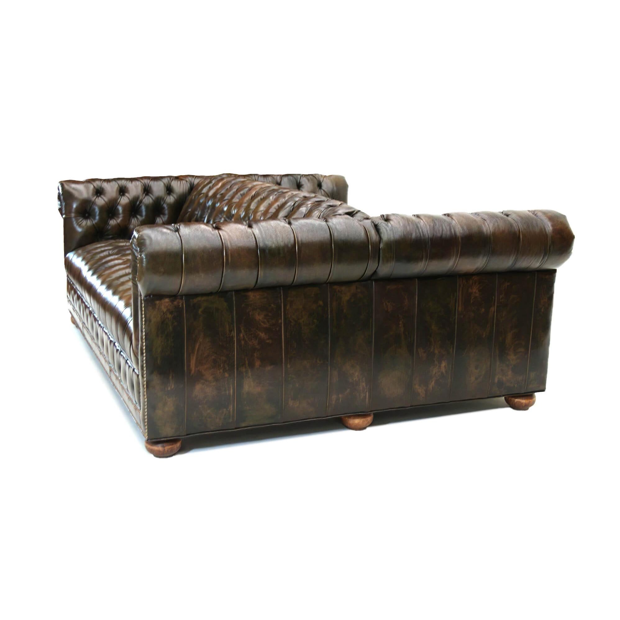 double sided leather sofa