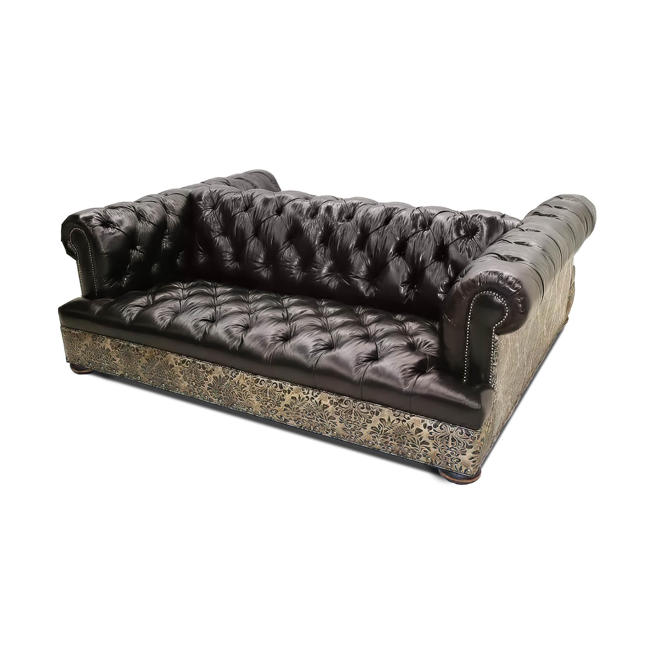Contemporary Custom Double Sided Chesterfield Sofa For Sale