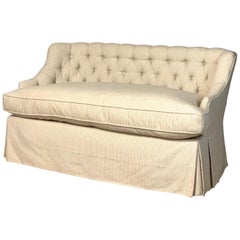 Vintage Custom Down-Filled Buttoned Back Settee
