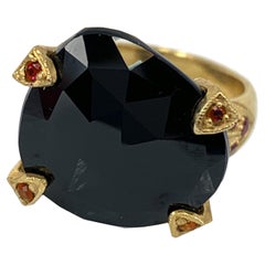 Custom "Dracula" Spinel & Ruby Ring in 18 Karat Gold for Andrew
