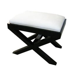 Custom Ebonized X-Frame Bench