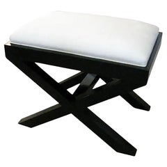 Banc en X ébonisé sur mesure