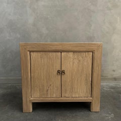 Custom Elm Wood 2 Door Night Stand or Side Table