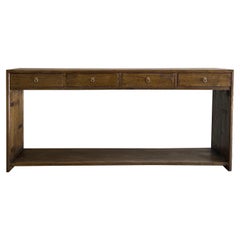Tavolo consolle moderno in legno di olmo con cassetti in Wood Wood personalizzato