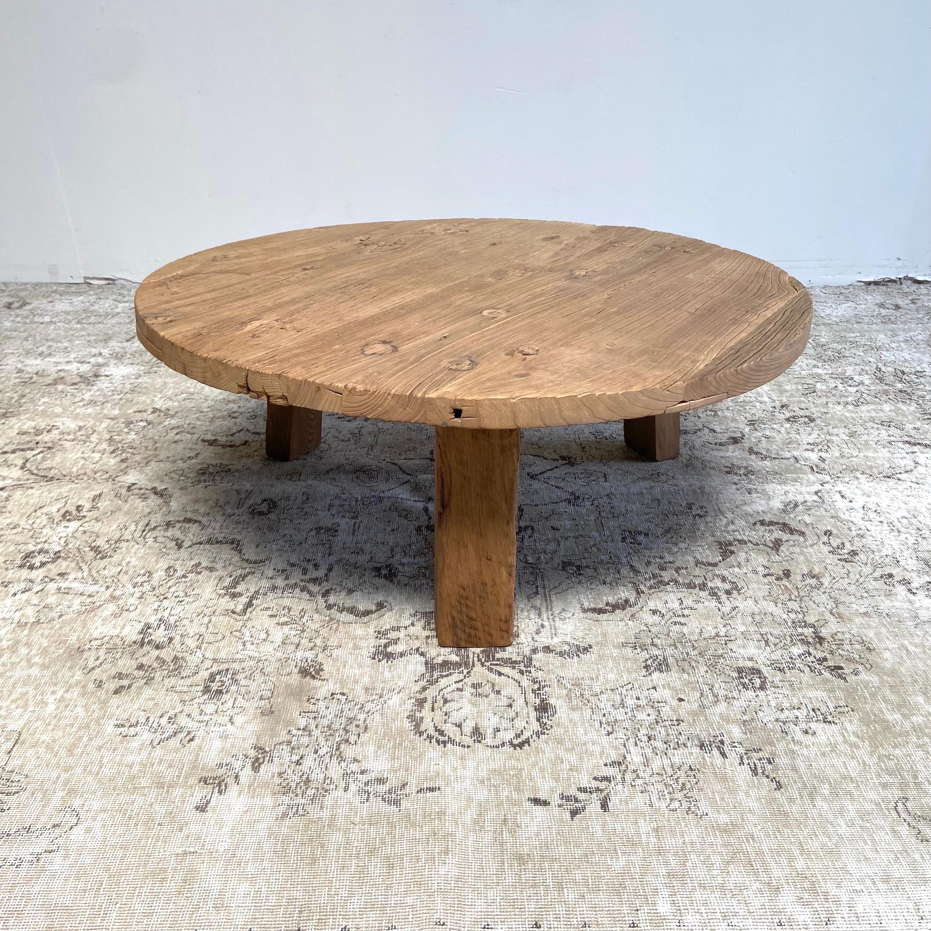 round elm coffee table