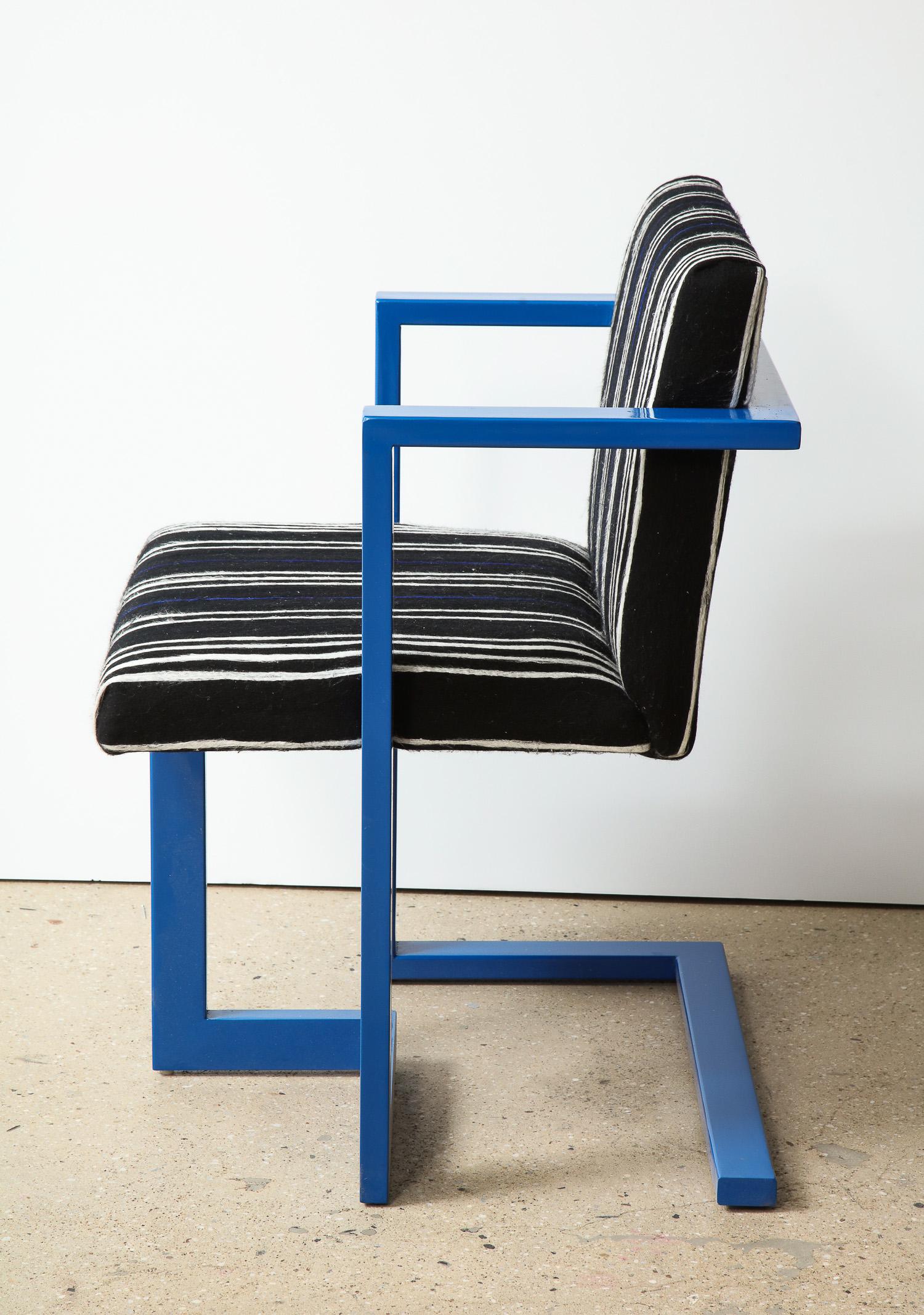American Custom Enameled Steel Chair For Sale