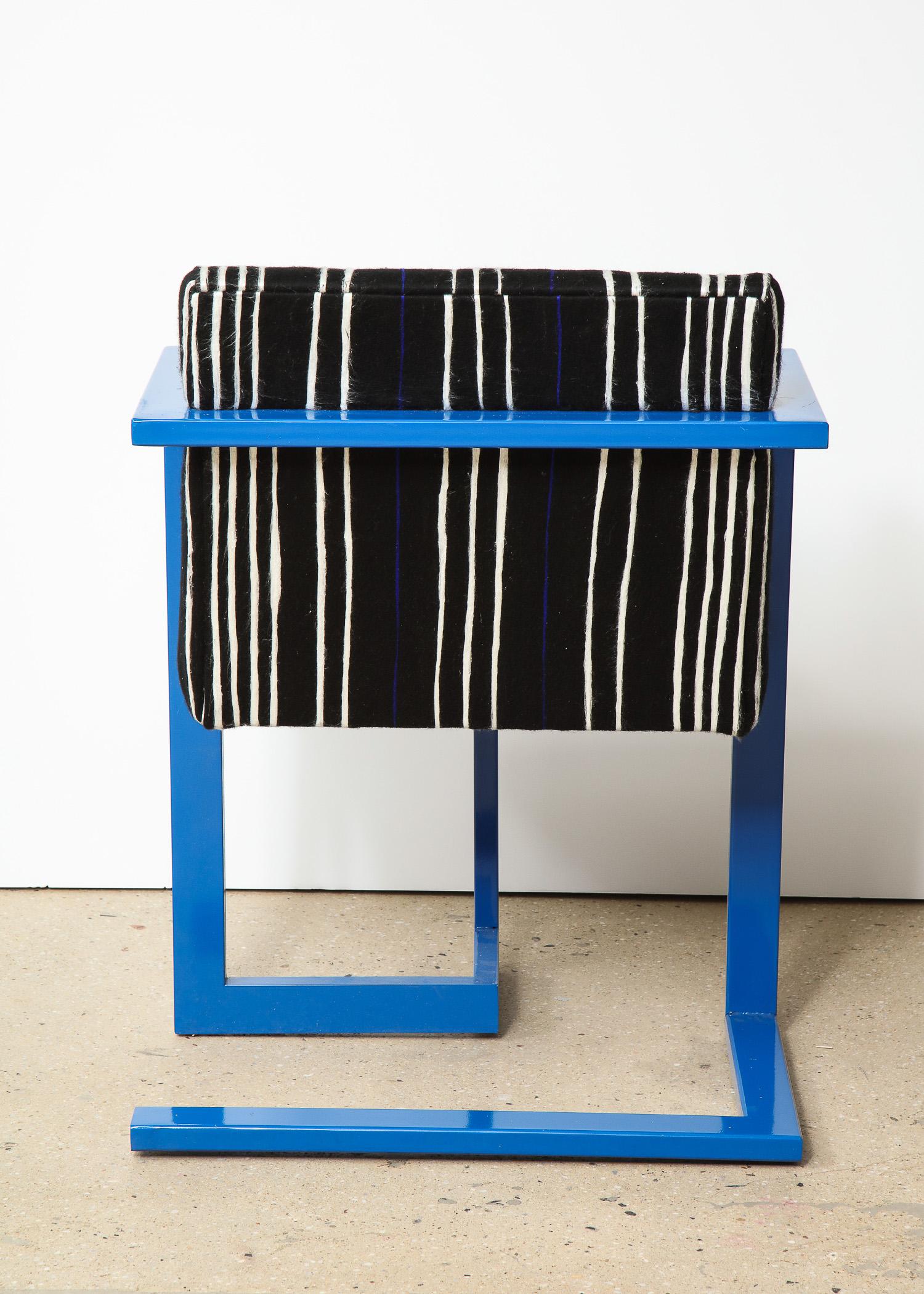 Contemporary Custom Enameled Steel Chair For Sale