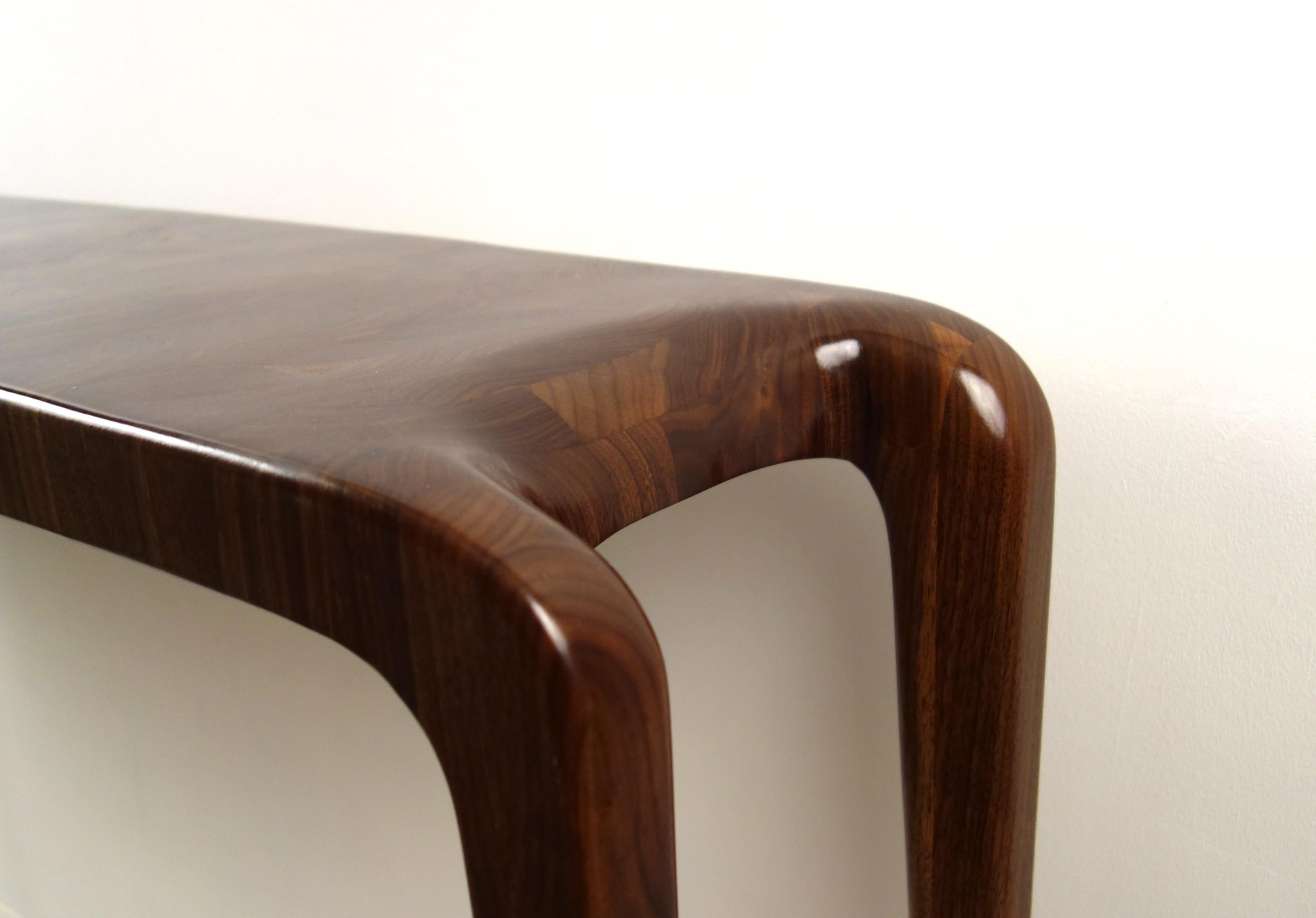Américain Console Endgrain personnalisée en noyer en vente