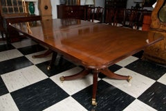 Custom English William IV Style Pedestal Dining Table