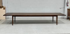 Custom Expandable Inga Harvest Table in Rustic Oak