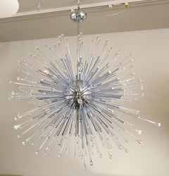 Custom Extra Large All Teardrop Sputnik Chandelier in Polished Chrome