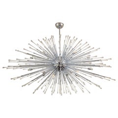 Custom Extra Large All Teardrop Sputnik Chandelier in Polished Chrome