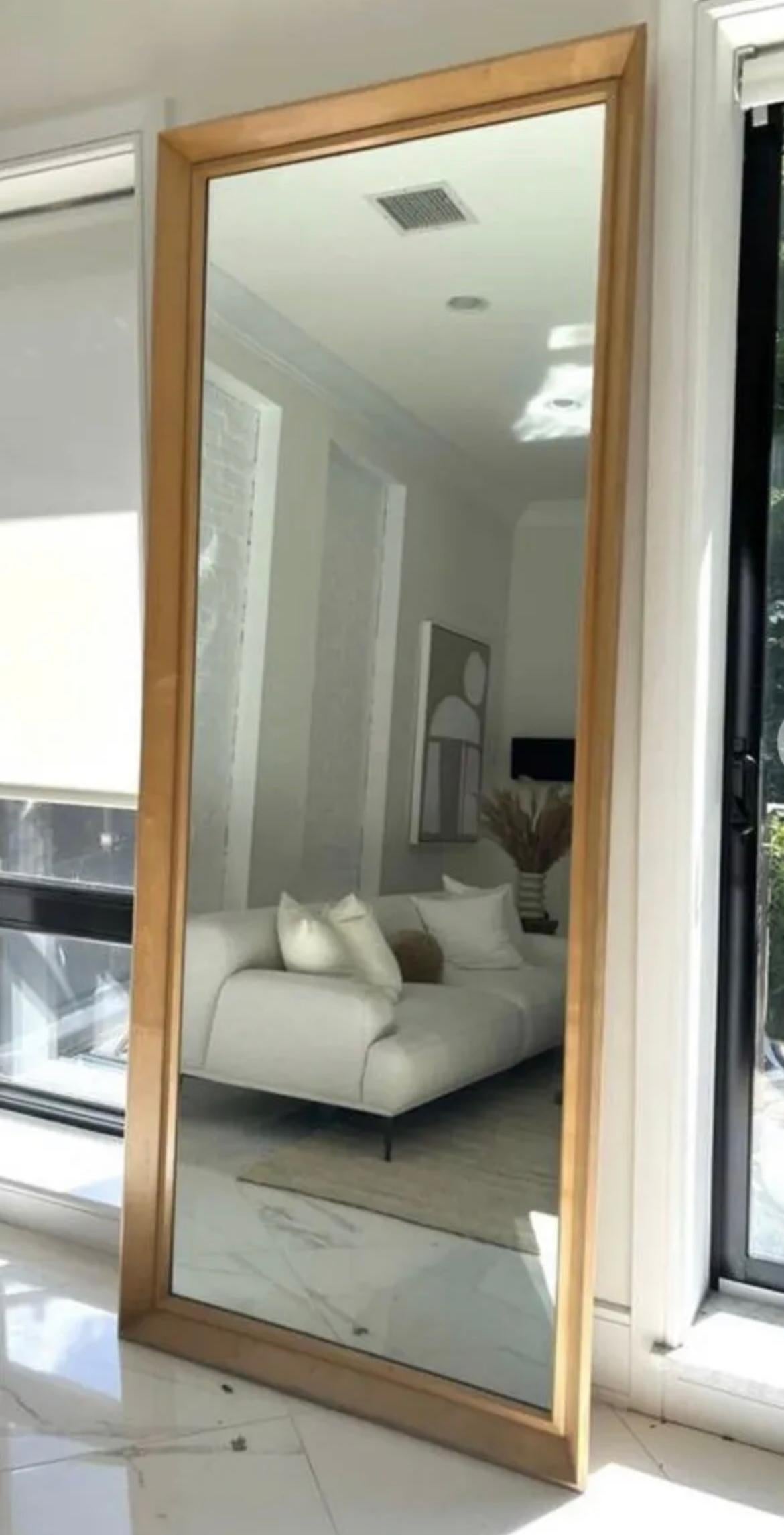Hardwood Large Modernist Mirror Philippe Starck For Sale