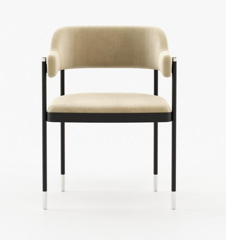 Custom Extra Wide Dining Armchair in Wrought Iron Structure For Sale at