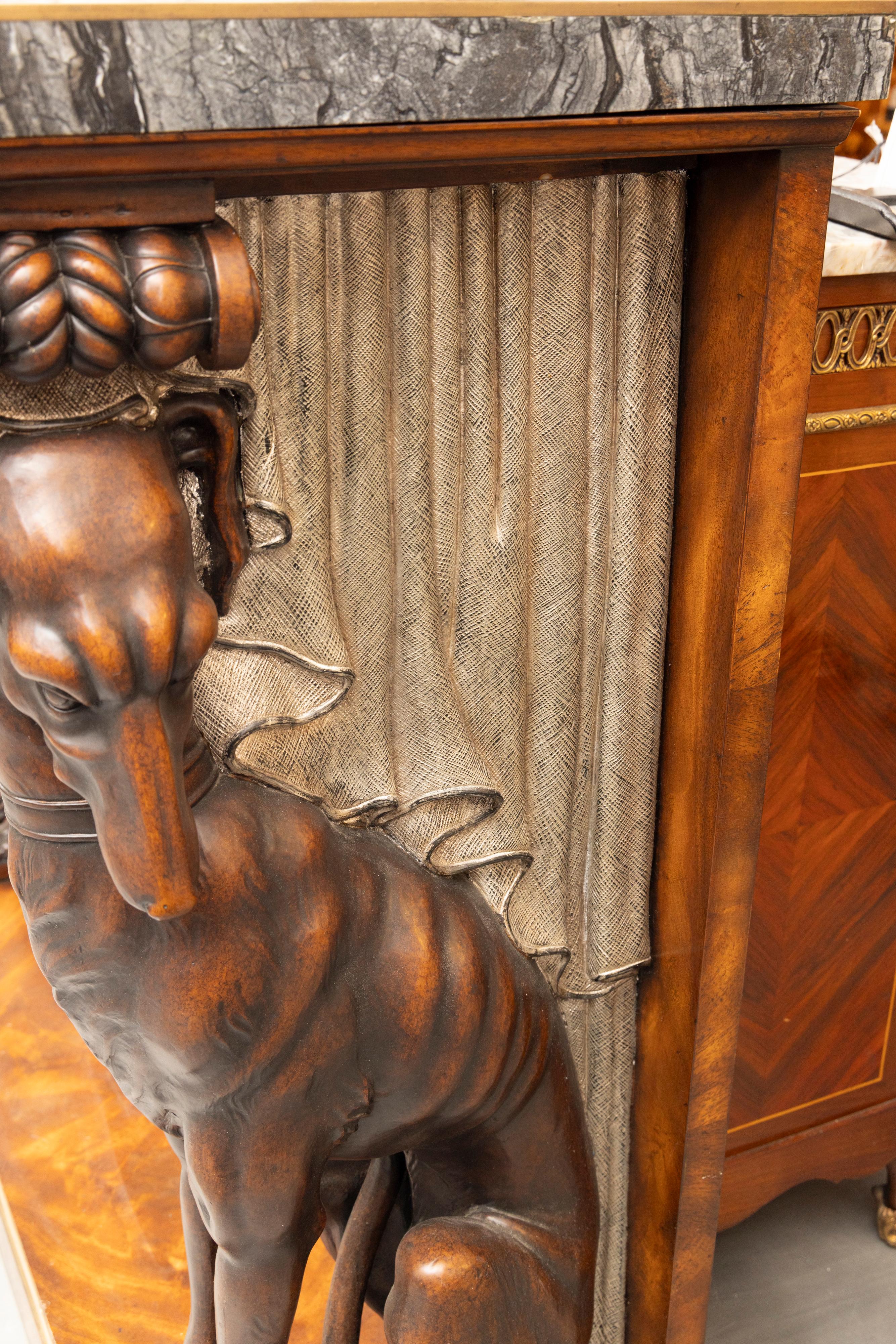 Other Custom Fabricated Console with Figural Whippet Supports