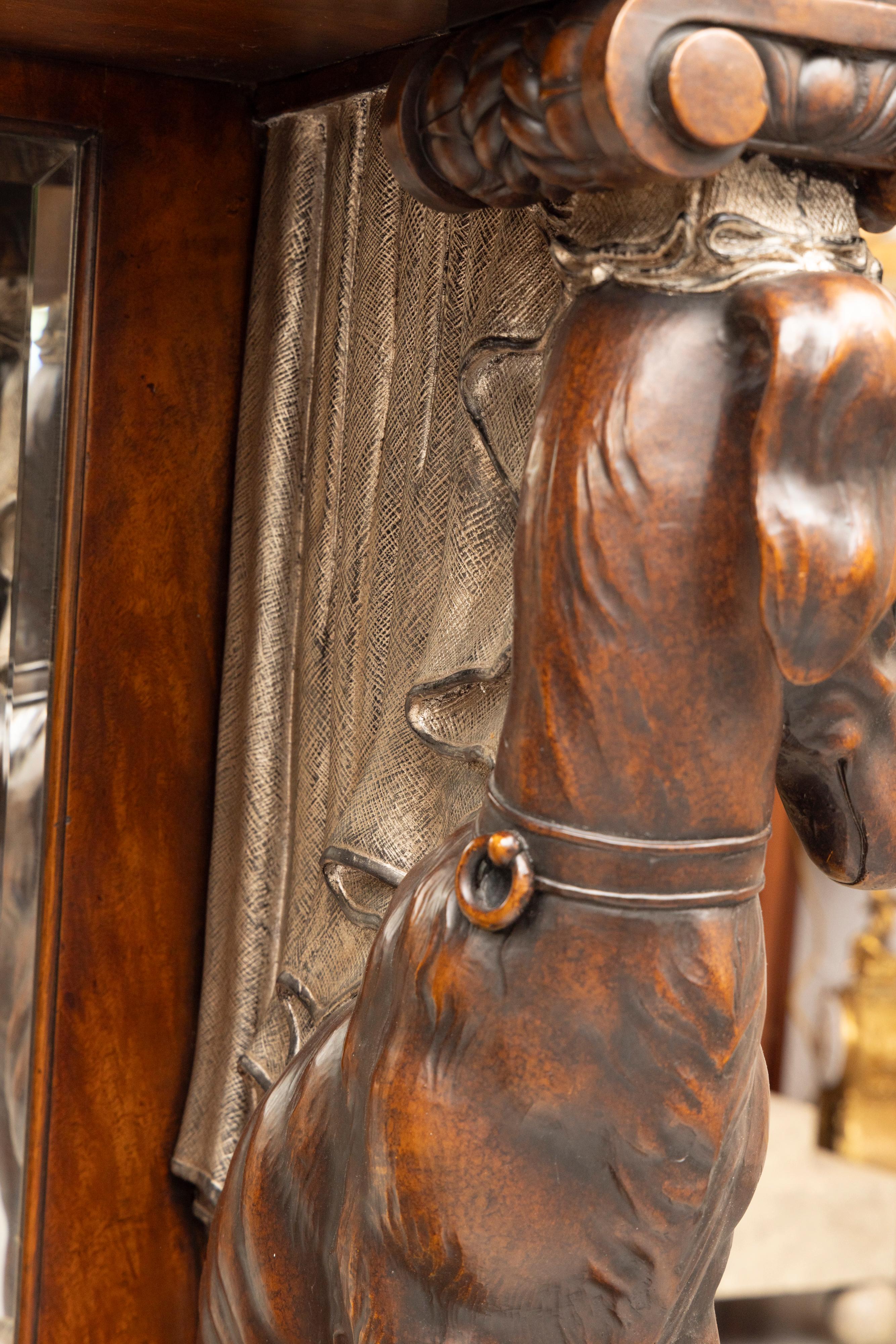Custom Fabricated Console with Figural Whippet Supports In Good Condition In WEST PALM BEACH, FL