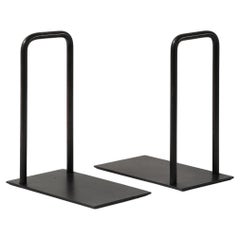 Custom Fabricated Steel Bookends, Signed by Artist Custom Fabricated Steel Bookends, Signed by Artist